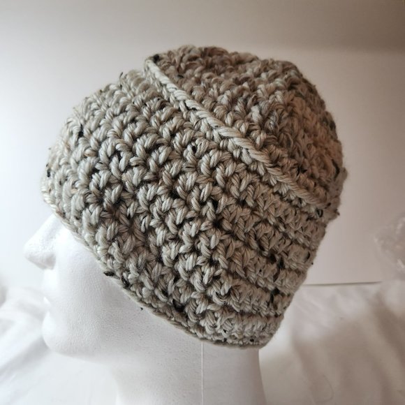 Beanie Winter Hat Aran Wool Blend machine wash and dry - Picture 3 of 7